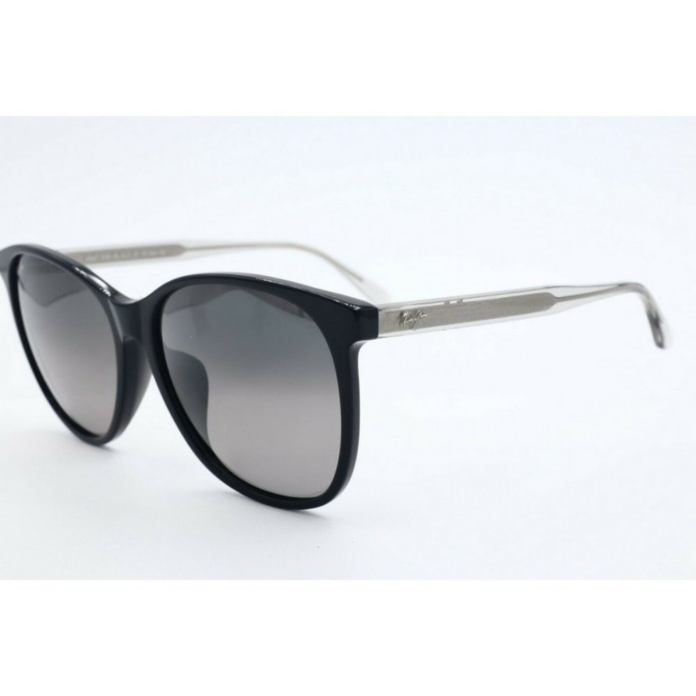 Maui Jim Isola MJ 821-02L Cat Eye Black Sunglasses Polarized Gray Lenses 58mm(A)